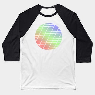 Pixel Rainbow Tiles Baseball T-Shirt